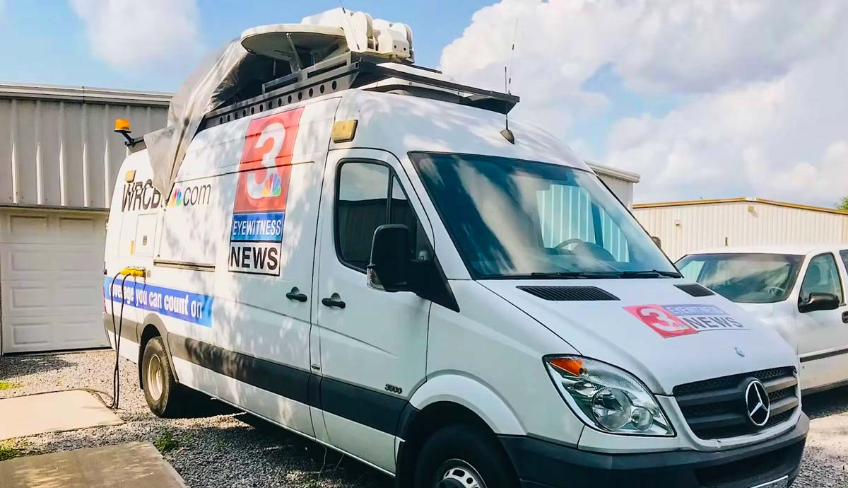 Image of a broadcast truck