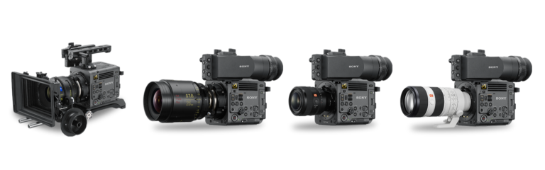 Sony cinema cameras configured with a range of PL and E-mount lenses